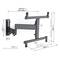 Support mural pour téléviseur avec bras ajustables. Dimensions en mm : Largeur 580-200, Hauteur 430-200, Modèle de trous de fixation VESA.