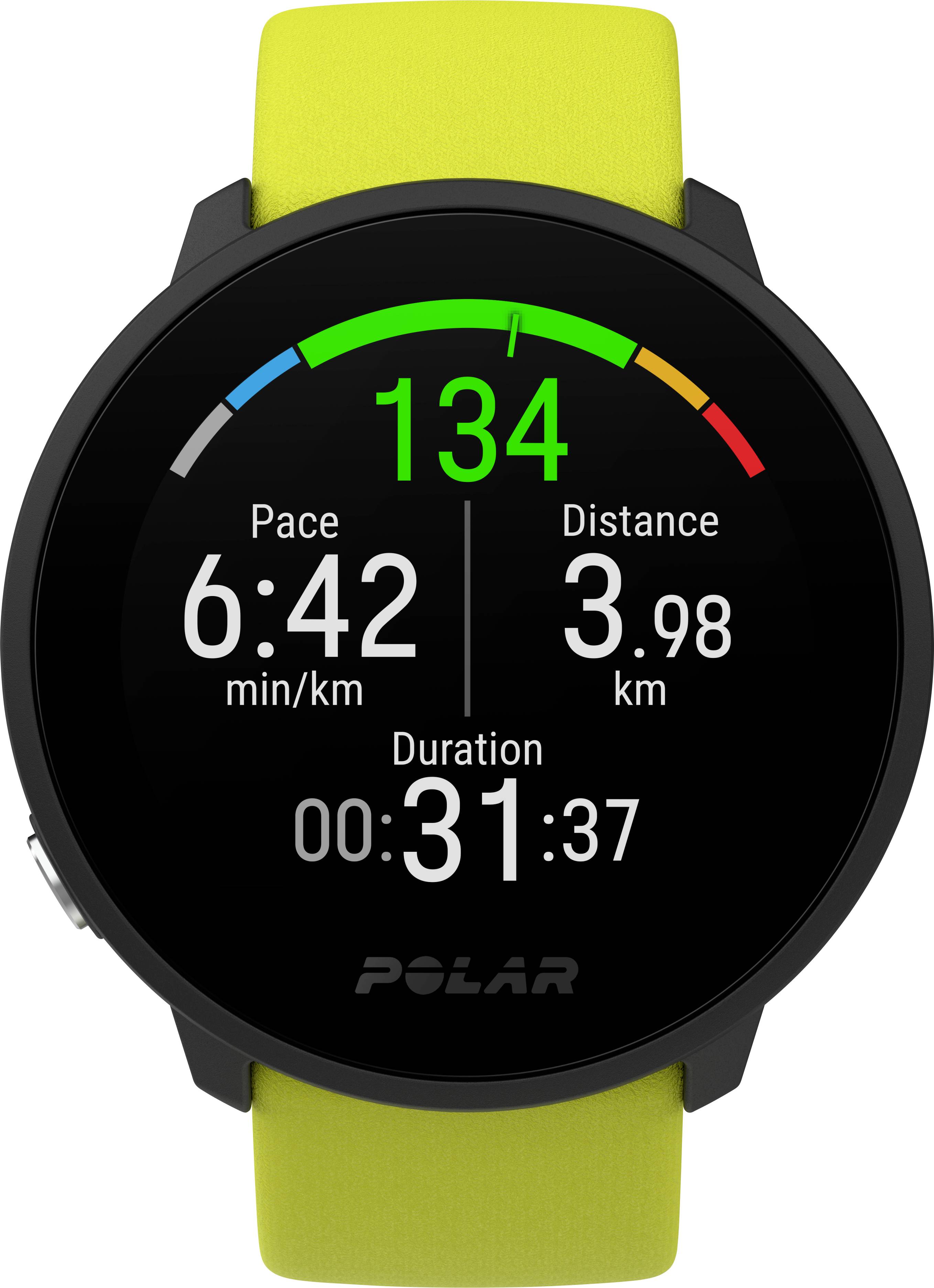 Polar Unite Montre cardio avec capteur intégré 43 mm citron vert-3