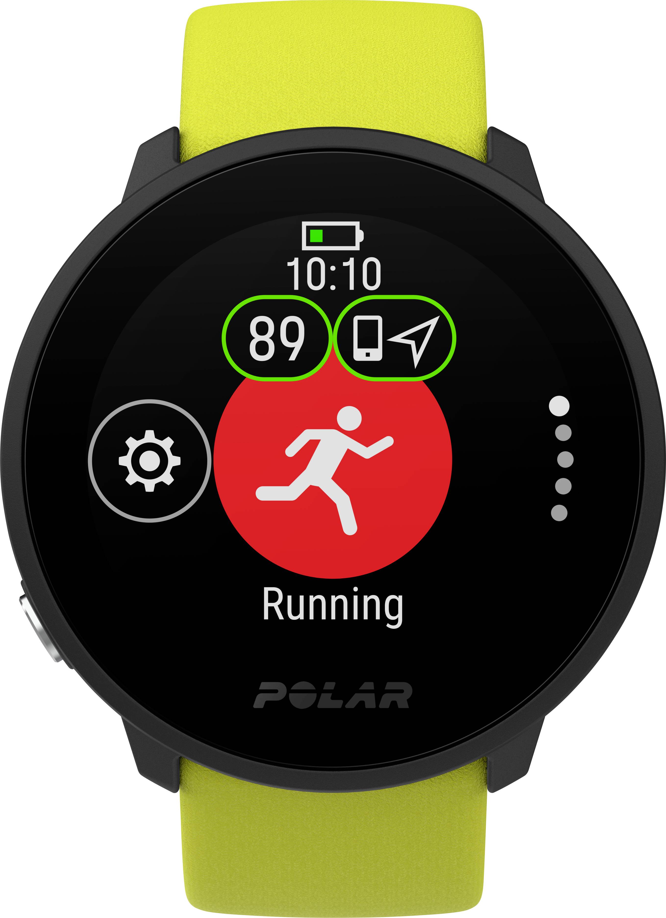 Polar Unite Montre cardio avec capteur intégré 43 mm citron vert-13