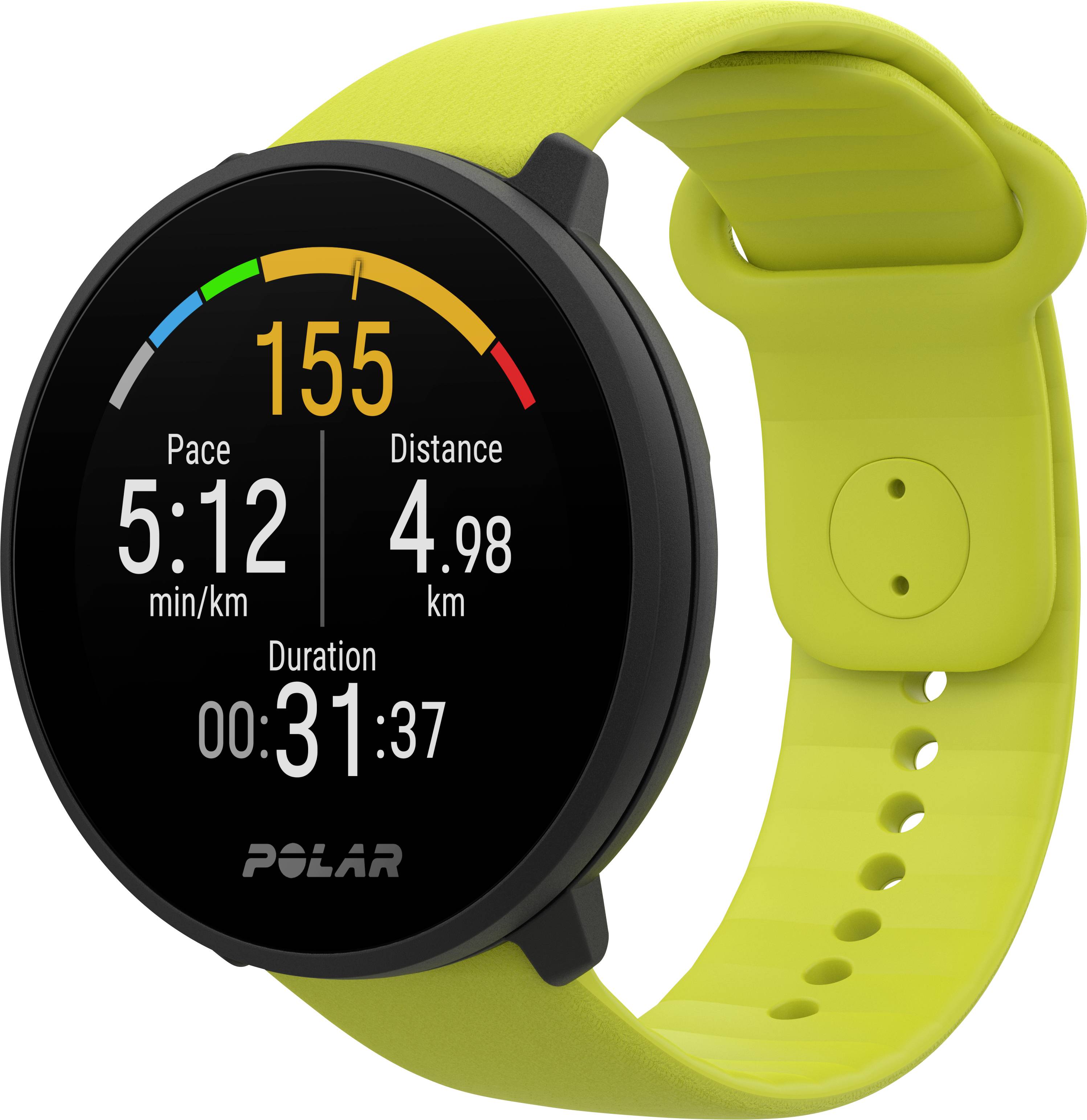 Polar Unite Montre cardio avec capteur intégré 43 mm citron vert-15