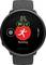 Montre connectée noire avec un symbole 'Running' rouge et une icône de flèche, affichant 89% de batterie et 10:10. Nom de la marque en bas.
