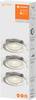 LEDVANCE 4058075617766 Luminaire à LED encastrable jeu de 3 LED LED intégrée 4.9 W gris, nickel (brossé)
