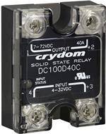 'Relais statique Crydom DC100D40C, entrée 7-72VCC, sortie 40A.'