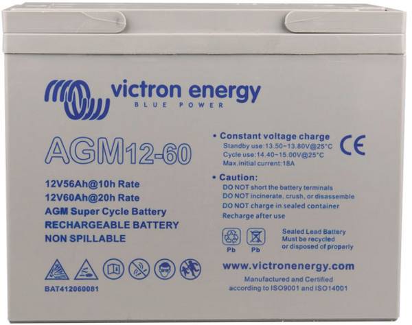 Batterie au plomb 12 V 38 Ah Victron Energy Deep Cycle plomb (AGM) (l x H x P) 197 x 170 x 165 mm  résistant aux cycles de charge