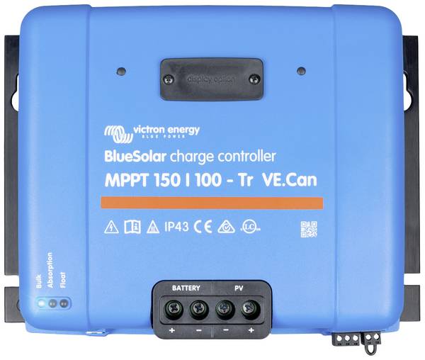 Victron Energy BlueSolar 150/100-Tr VE.Can Régulateur de charge solaire MPPT 12 V, 24 V, 48 V 100 A