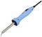 Un fer à souder bleu avec un câble noir et un embout métallique, adapté aux travaux électroniques et de bricolage.