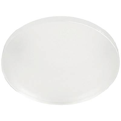 Assiette blanche simple et ronde, sans décorations ni motifs.