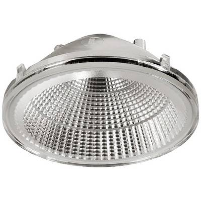 Une lampe halogène réflecteur argentée, ronde, avec un verre structuré, adaptée pour un éclairage focalisé dans les systèmes d'éclairage.