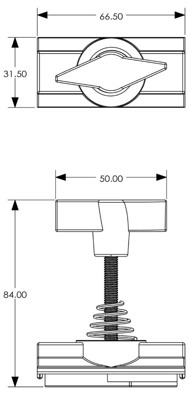 Deko Light 710056 D Line Montageadapter für Zusatzkomponenten max. 10kg Elément pour système d'éclairage sur rail haute -5