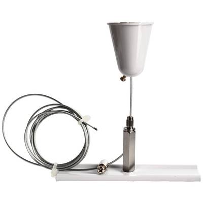 Antenne de plafond blanche avec câble et support. Adaptée aux installations intérieures pour l'amplification du signal.