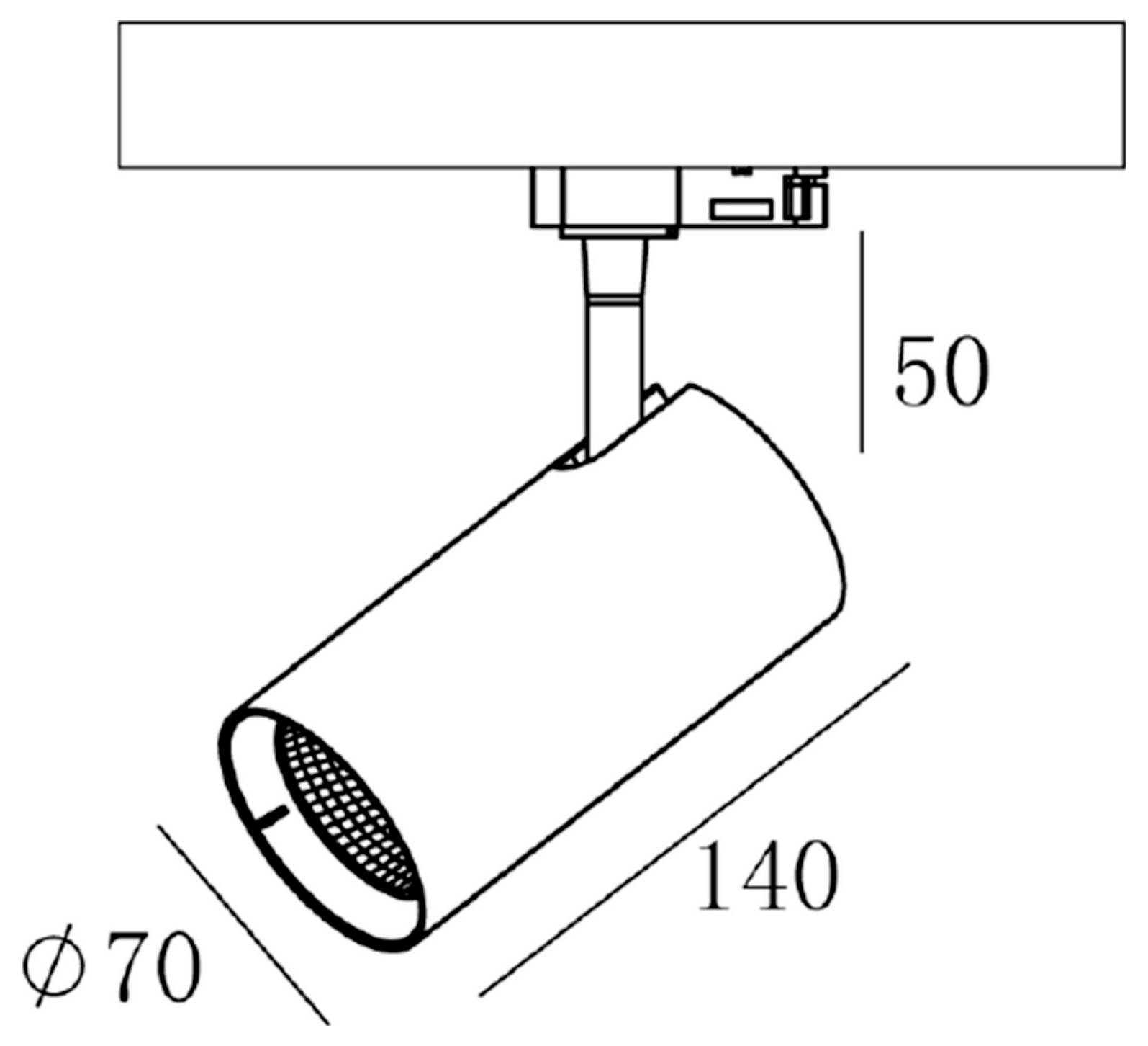 Deko Light Horus Spot LED sur rail triphasé 10 W LED CEE: E (A - G) blanc-2