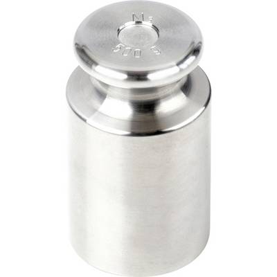 Un poids en argent gravé '500 g', de forme cylindrique et à surface supérieure plate, fréquemment utilisé pour des mesures précises.