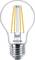Une ampoule transparente avec des filaments LED visibles, portant le nom de marque 'Philips' sur la douille.