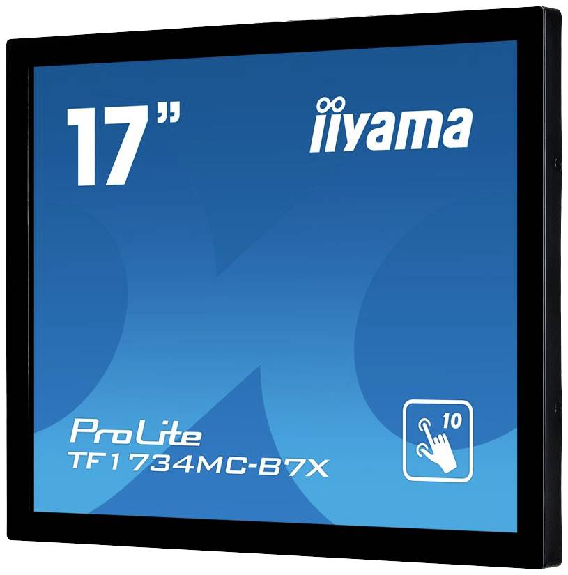 Moniteur tactile iiyama de 17 pouces, modèle ProLite TF1734MC-B7X, avec support multi-touch 10 points.