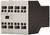 Un composant électrique rectangulaire avec plusieurs connexions enfichables et portant l'inscription 'EATON' sur sa face supérieure.