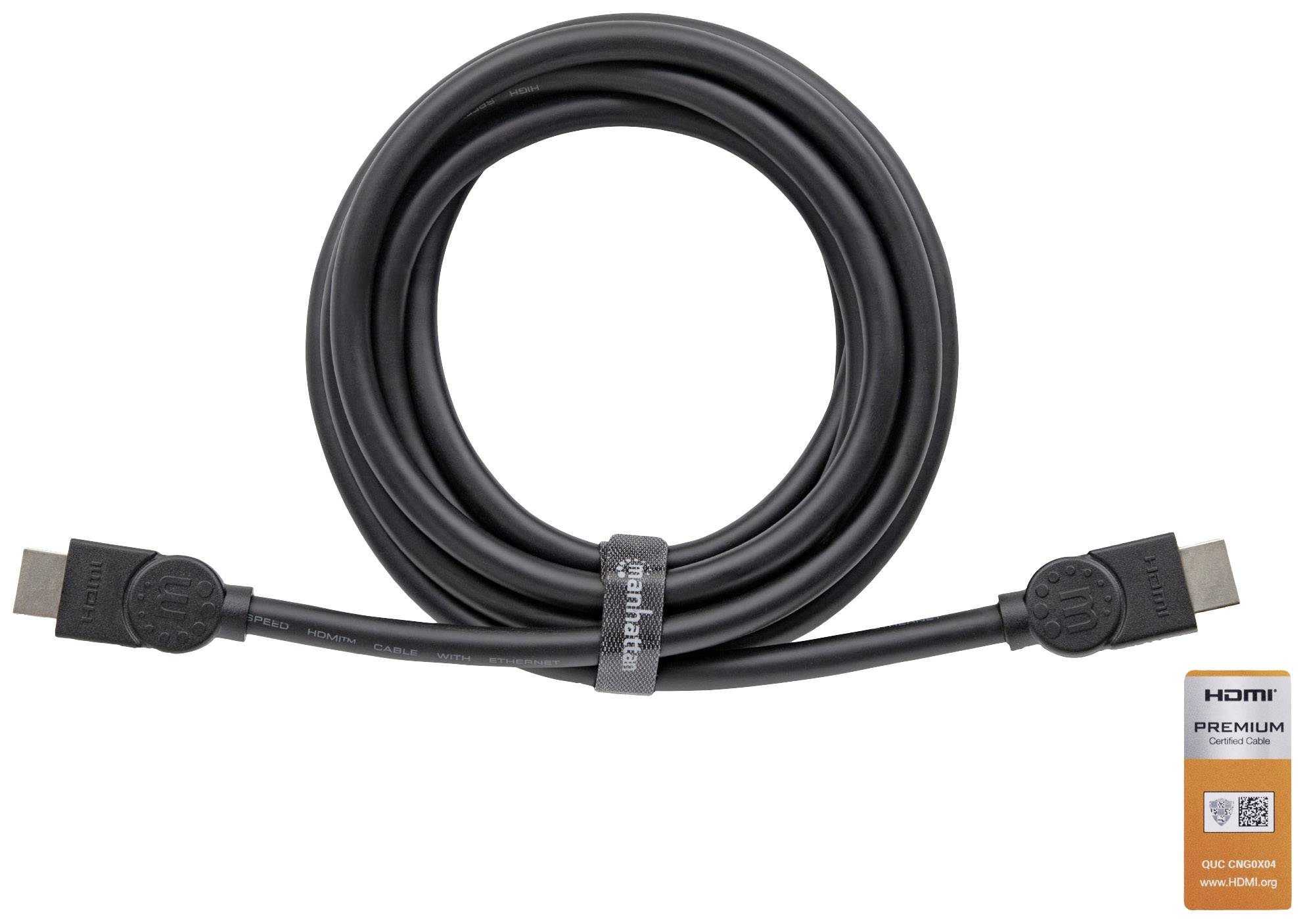 Câble de raccordement Manhattan HDMI Fiche mâle HDMI-A, Fiche mâle HDMI-A 3.00 m noir 355353 canal de retour audio, cont-2