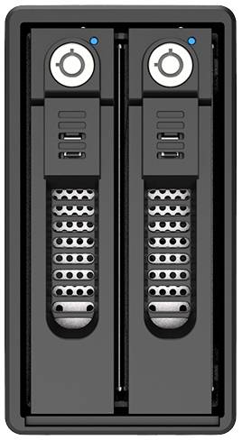 Un dispositif noir et rectangulaire avec deux rangées verticales de chiffres et deux boutons ronds en haut, probablement un cadenas à code.