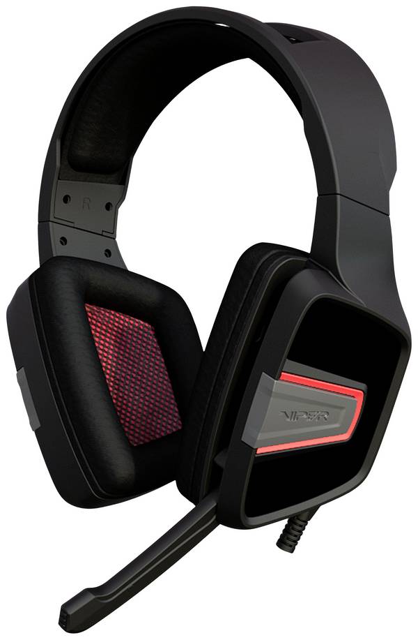 Viper PV3302JMK Micro-casque supra-auriculaire filaire Stereo noir Noise Cancelling volume réglable, mise en sourdine du microphone Gaming