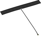 Antenne magnétique noire avec long câble pour amplification du signal. Adaptée à la communication sans fil et aux appareils mobiles.