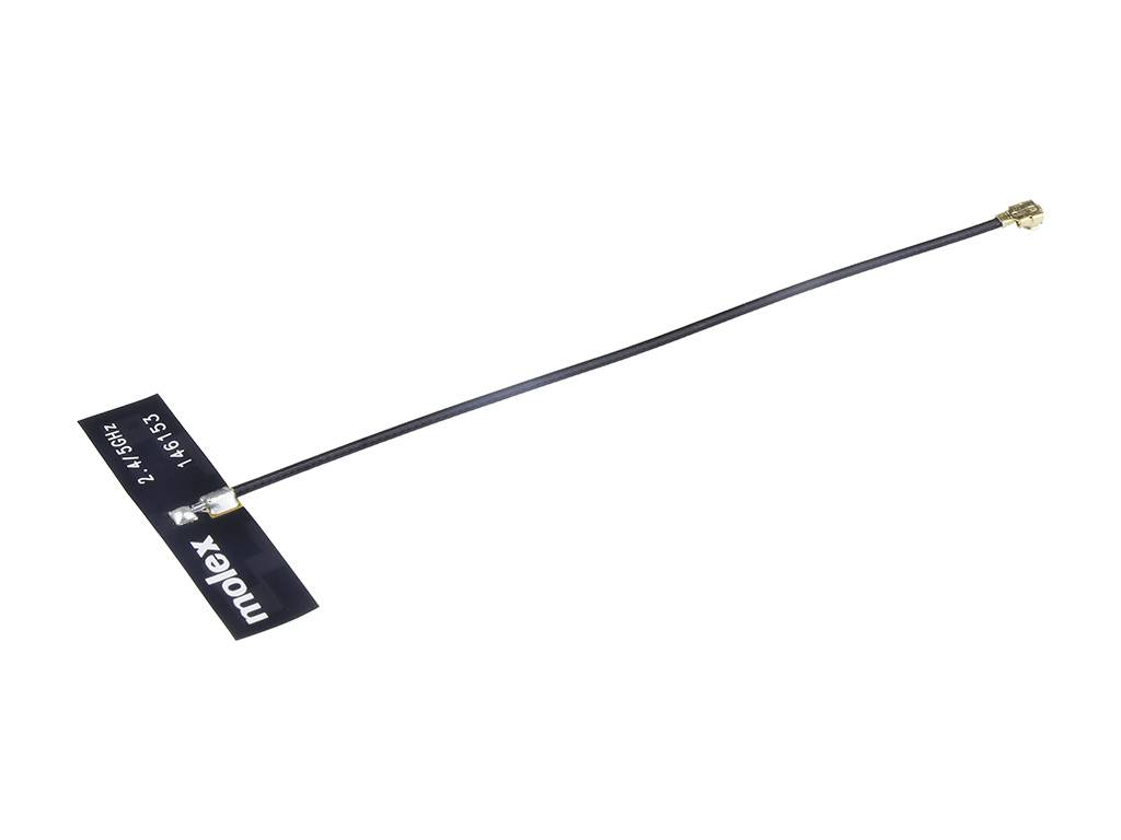 'Circuit imprimé flexible avec câble d'antenne et connecteur, adapté aux connexions sans fil dans les appareils électroniques.'