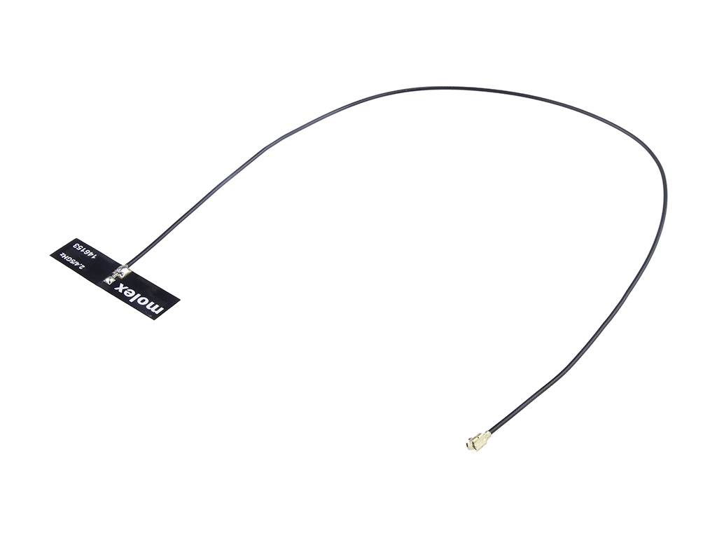 Antenne avec un long câble et un petit connecteur, adaptée aux appareils de communication sans fil.
