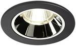 Lampe encastrable NUMINOS DL S, plafonnier LED intérieur noir/chrome 4000K 40° avec ressorts à lames