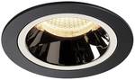 Lampe encastrable NUMINOS DL M, plafonnier LED intérieur noir/chrome 2700K 40° avec ressorts à lames