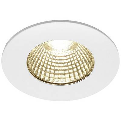 Un luminaire encastré rond avec intérieur doré et réfléchissant.