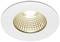 Un luminaire encastré rond avec intérieur doré et réfléchissant.