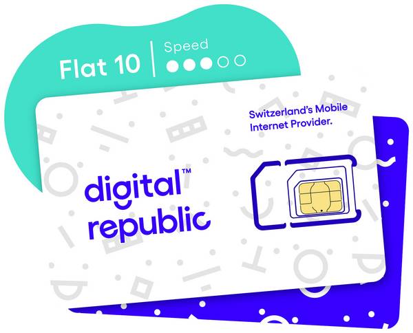 Carte SIM Conrad Flat 10 Internet illimité sans abonnement 30 jours