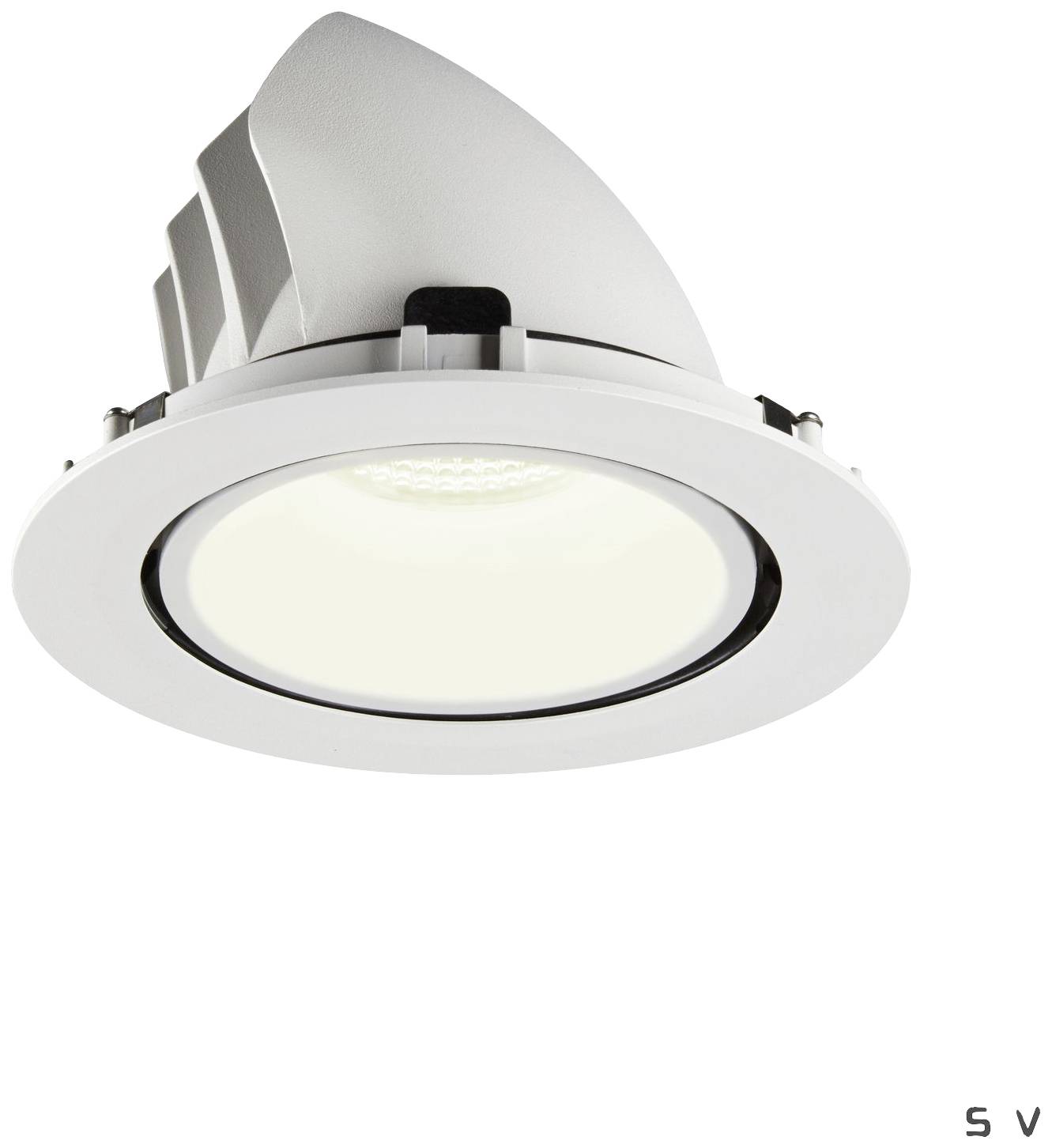 Un plafonnier LED rond blanc au design moderne, adapté à l'éclairage intérieur.
