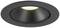 Spot encastrable noir à cadre rond, diffusant une lumière chaude vers le bas. Adapté pour une installation au plafond à l'intérieur.
