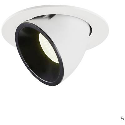 Spot encastrable avec cadre rond pivotant et lampe LED, diffusant une lumière vive. Adapté pour un éclairage intérieur moderne.