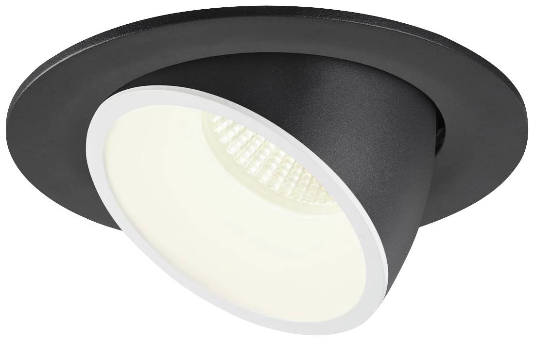 Plafonnier LED noir orientable au design moderne. Idéal pour un éclairage directionnel dans les espaces de vie ou de travail.