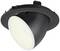 Spot encastrable de plafond LED noir, rond, avec angle d'éclairage réglable. Solution d'éclairage économe en énergie pour espaces intérieurs.