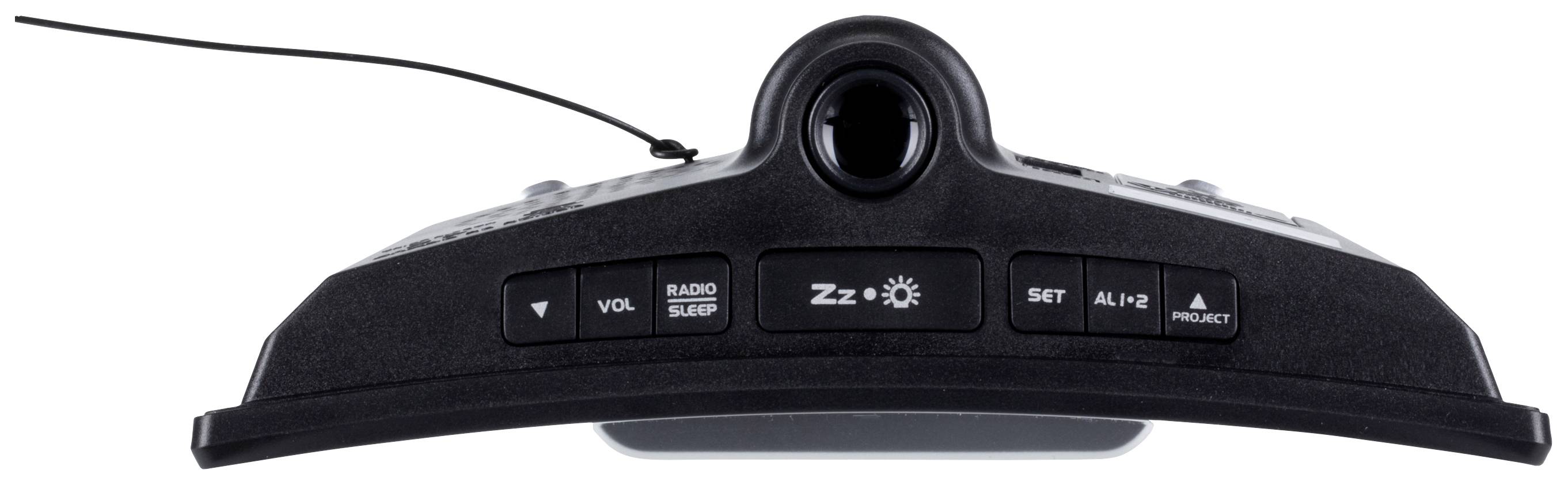 Roxx CR 302P Radio-réveil FM USB fonction de charge de la batterie, fonction réveil noir-2
