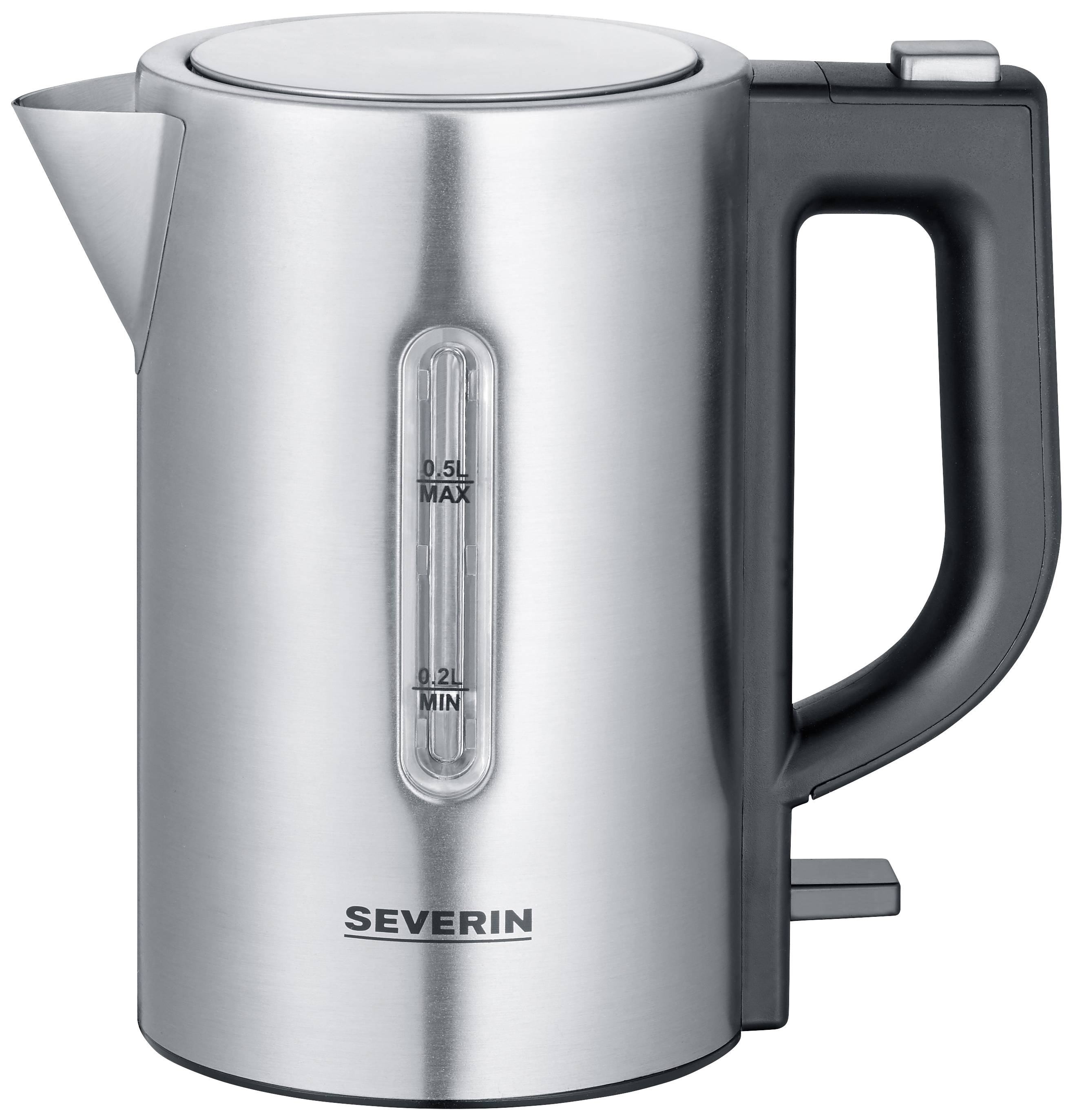 Severin WK 3647 Bouilloire sans BPA acier inoxydable, noir Contenance: 0.5 l