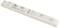 Un ballast électronique blanc avec des étiquettes et des données techniques sur sa surface, utilisé pour les luminaires LED.