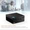 Un mini PC avec un boîtier noir sur fond blanc. Le texte souligne sa polyvalence pour naviguer sur internet, travailler, diffuser du contenu et jouer.