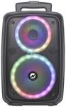 Haut-parleur Bluetooth 500 W N-GEAR TF-860, système audio avec roulettes, poignée de rangement, microphone karaoké et éclairage LED haut-parleur Bluetooth