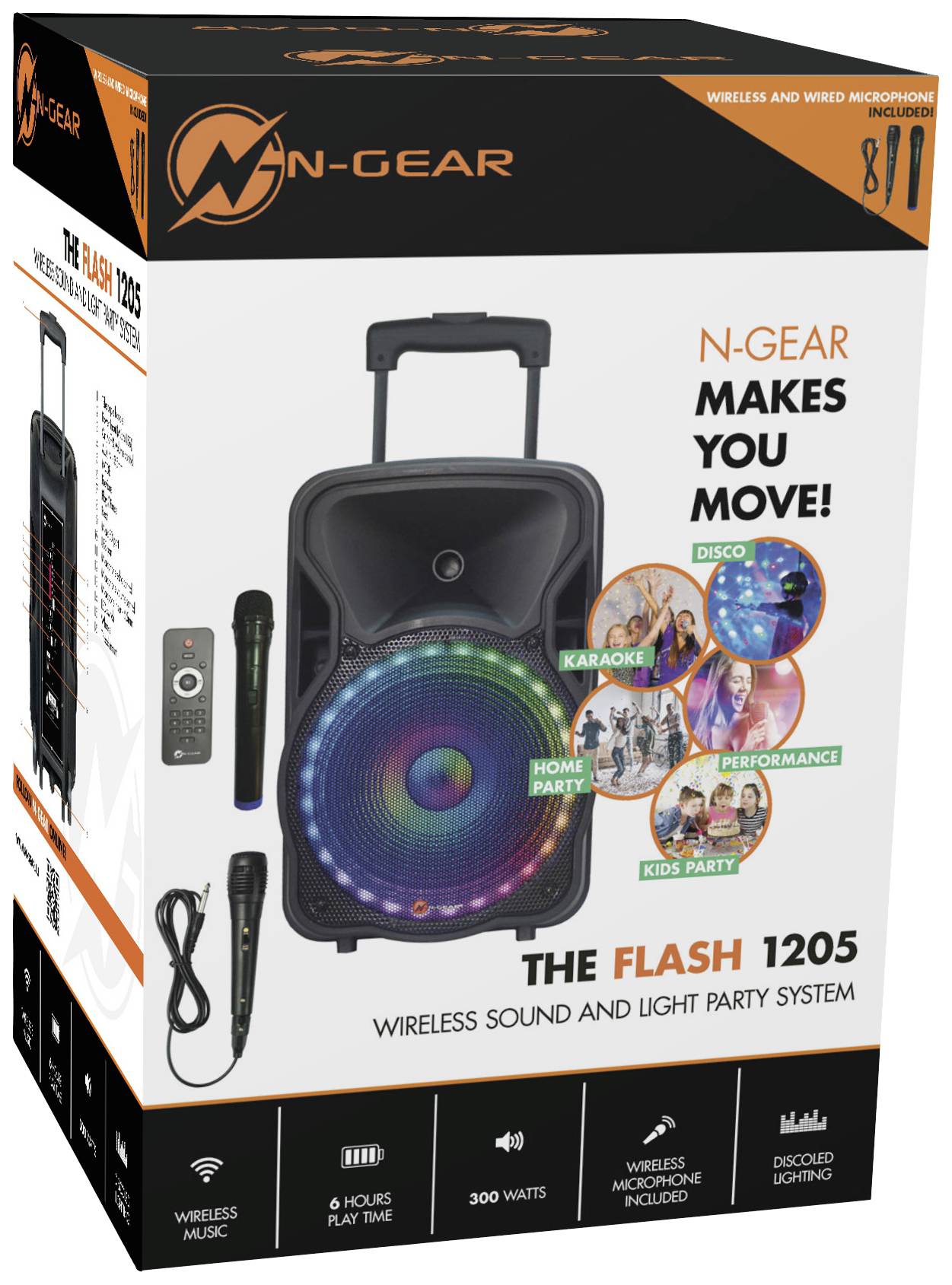 N-Gear Portable Trolley Bluetooth speaker 300 W Système karaoké-4