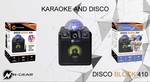 Enceinte Bluetooth N-Gear DISCO410 (blanc) karaoké & Party avec boule de lecture, effets lumineux et microphone haut-parleur Bluetooth, blanc