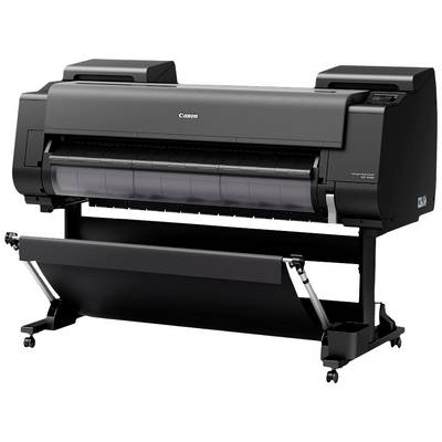 Imprimante Canon imagePROGRAF PRO-4100, une grande imprimante photo professionnelle avec support, idéale pour des impressions de haute qualité.
