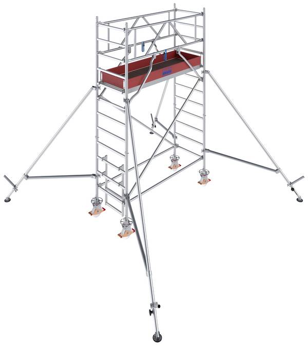 Krause 776013 FahrGerüst aluminium Echafaudage roulant mobile Hauteur de travail (max.): 4.30 m argent 122 kg