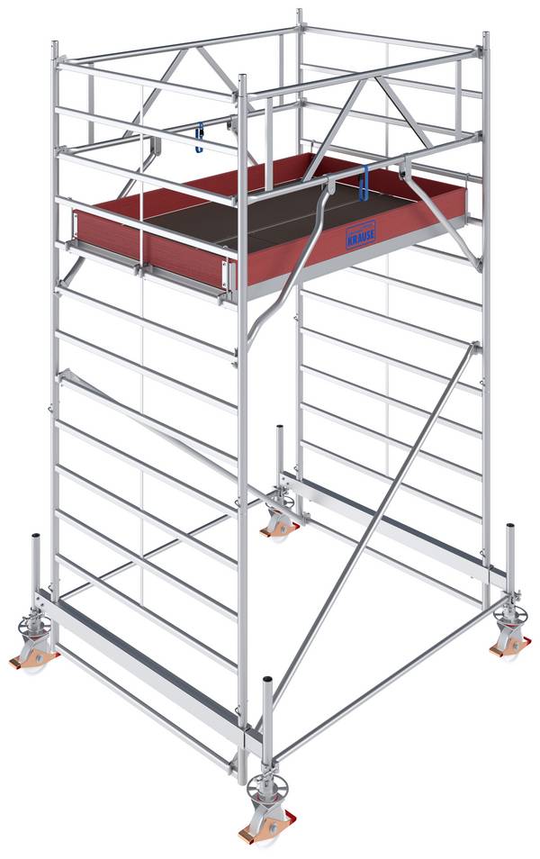 Krause 783011 FahrGerüst aluminium Echafaudage roulant mobile Hauteur de travail (max.): 4.50 m argent 155.5 kg
