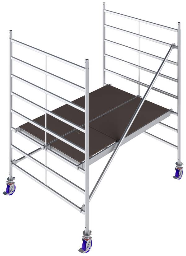 Krause 781017 FahrGerüst aluminium Echafaudage roulant mobile Hauteur de travail (max.): 3 m argent 72.5 kg