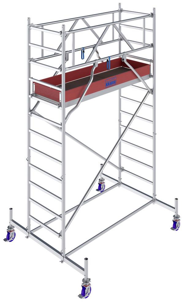 Krause 771025 FahrGerüst aluminium Echafaudage roulant mobile Hauteur de travail (max.): 4.40 m argent 105.5 kg