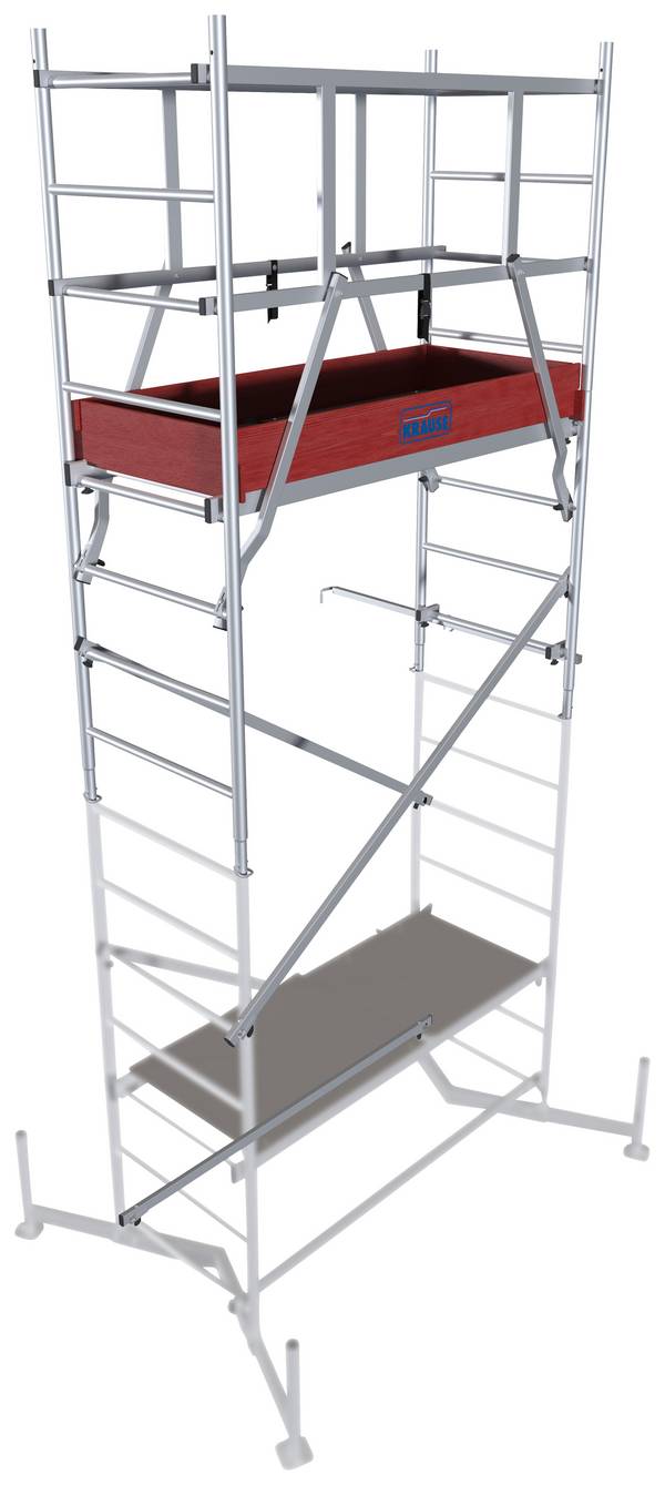 Krause 710123 Gerüstaufstockung aluminium Echafaudage 1er niveau  Hauteur de travail (max.): 5.00 m argent 36.9 kg