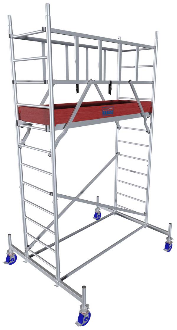 Krause 940117 FahrGerüst aluminium Echafaudage roulant mobile Hauteur de travail (max.): 4.30 m argent 89 kg