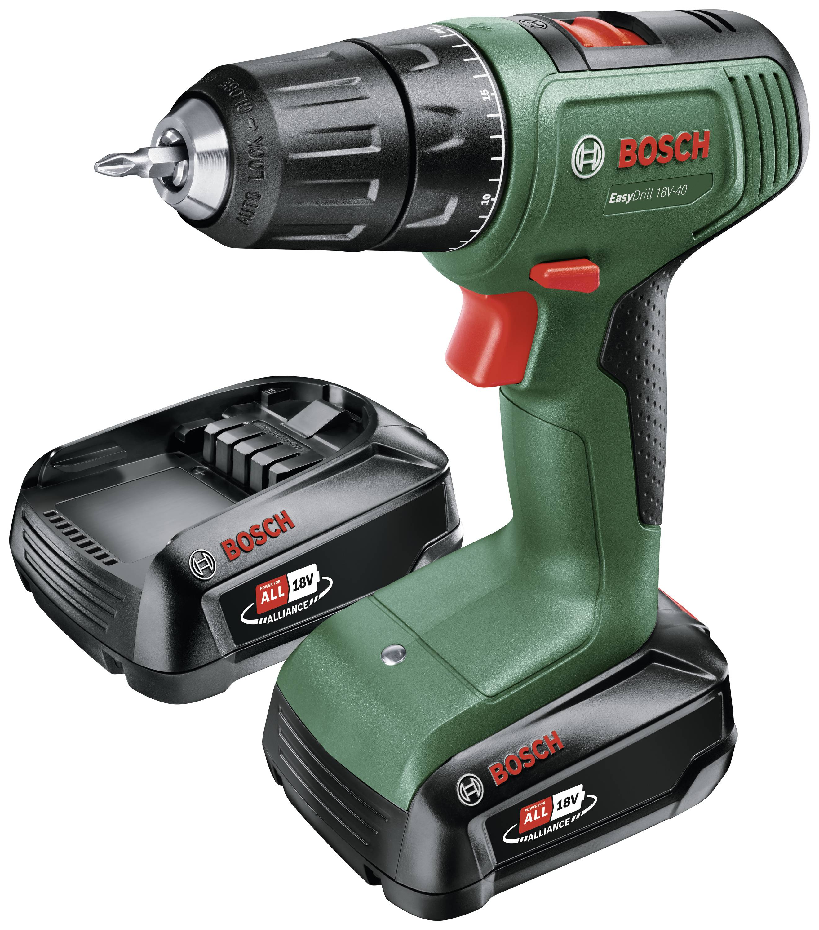 Bosch Home and Garden EasyDrill 18V-40 06039D8005 Perceuse sans fil, Perceuse-visseuse sans fil 18 V 2 Ah Li-Ion